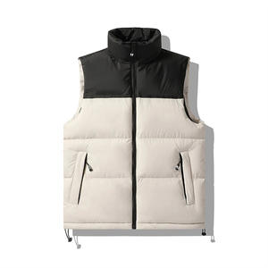 Gilet rembourré avec logo personnalisé orange et tendance de haute qualité avec poches à bulles Service OEM Gilet d'hiver grande taille pour hommes - Product Image 6