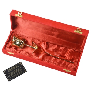 Rosa Natural chapada en plata de primera calidad, Rosa Real bañada en caja y certificado de pureza para regalo romántico, 24 k - Product Image 1