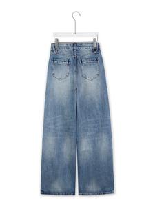 Fournisseur de jeans Jeans baggy pour hommes sur mesure Polyvalents Lavés à l'eau forte Poches latérales Structurés Bord brut Street Hip Hop Pantalons en denim - Product Image 2