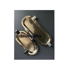 ชุดถาดเสิร์ฟขนมพร้อมที่จับทำจากเรซินสแตนเลสสตีลมี2ขนาดที่แตกต่างกัน - Product Image 1