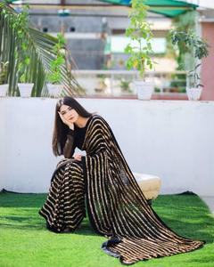 ชุดส่าหรีสไตล์บอลลีวูดปักลายสำหรับผู้หญิงชุดสำหรับงานแต่งงานและงานปาร์ตี้สุดหรูสำหรับฤดูร้อน - Product Image 4