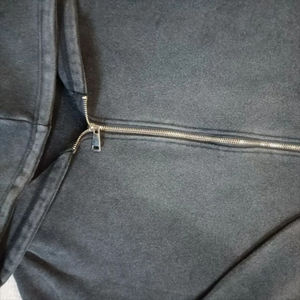 Custom 430gsm heavyweight Hoodie blank zip men acid stone washed distressed vintage <b>black</b> hoodies Premium Quality Wholesale - Product Image 6