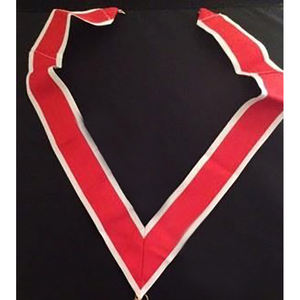 Collar rojo con borde blanco de 15 pulgadas, collares masónicos personalizados de alta calidad, la mejor venta, collares masónicos personalizados más vendidos - Product Image 3