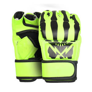 Gants MMA demi-doigt en cuir PU/cuir de haute qualité Logo personnalisé Léger Meilleur prix Vêtements d'arts martiaux en gros - Product Image 5