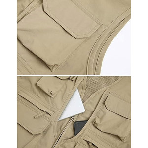 Professionnel personnalisé tissu de laine respirant hommes multi-poches Cargo gilet Sport gilet Style chinois publicité gilet - Product Image 5