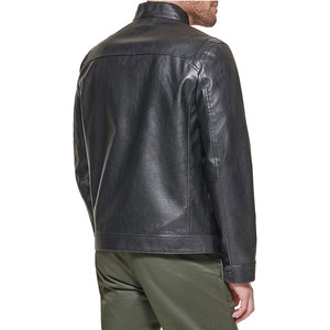 Chaqueta de cuero de hombre de ropa de calle de alta calidad para la venta chaquetas de hombre de cuero de servicio OEM de manga larga personalizadas - Product Image 2