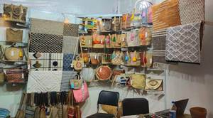 กระเป๋าชายหาดผ้าลินินปอกระเจา100% เป็นมิตรกับสิ่งแวดล้อมของผู้หญิงผ้าลูกไม้พิมพ์ลายพร้อมซิปและที่ปิดแม่เหล็ก - Product Image 4