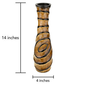 Jarrón de mesa de madera rústico hecho a mano para decoración del hogar, centro de mesa para sala de estar o regalo de inauguración de la casa - Product Image 2