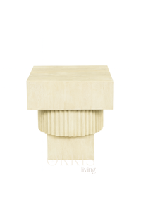 Mesa Auxiliar de Madera Maciza Nueva, Diseño Único, Mesita de Noche Moderna, Acabado Natural, Muebles para Dormitorio de Apartamento, Hechos a Mano, Duraderos - Product Image 4