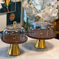 Présentoir à gâteau le plus populaire pour les mariages, les fêtes, moule en résine époxy pour la décoration intérieure, support à gâteau avec dessus en verre