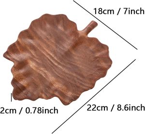 ถาดไม้ใส่ใบเมเปิ้ลถาดใส่ผลไม้แห้งถาดใส่ผลไม้ขนมขบเคี้ยว - Product Image 2