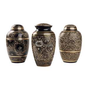 Urna artesanal para cenizas humanas | Recuerdo conmemorativo Premium | Caja de urna de latón para adultos Premium - Product Image 1