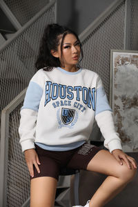 2023 Casual cómodo tamaño personalizado polar Multicolor en relieve Sudadera con capucha mujer pulóver sudadera - Product Image 4