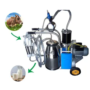 Piston cow milking machine/hot sale electric single barrel goat milking machine HJ-CM011PS