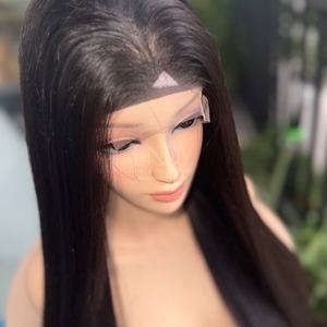 Pelucas hermosas de buena calidad, cabello humano Real 100%, cabello humano vietnamita, hueso recto, peluca con cierre de Color negro - Product Image 5