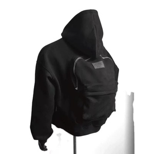 เสื้อฮู้ดแฟชั่นโอเวอร์ไซส์สำหรับผู้ชายกระเป๋าเป้สะพายหลังแบบลำลองมีซิปมีฮู้ดและสเวตเตอร์ใช้ได้ทั้งชายและหญิง - Product Image 6