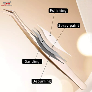 2025 vente chaude personnalisé votre propre conception de logo pince à cils pince à épiler en acier inoxydable extension de cils - Product Image 3