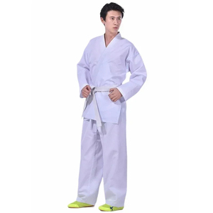 Traje de Uniforme de Karate Gi Unisex para Adultos Niños Entrenamiento deportivo y Fitness Gimnasio Cinturón elástico blanco gratis Ropa de artes marciales - Product Image 5