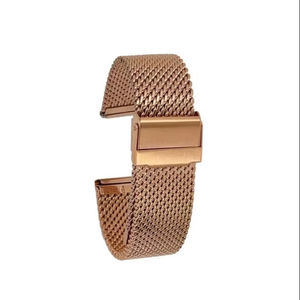 WD011 Bracelet de montre intelligent unisexe de luxe, résistant à l'eau, durable, respirant, réglable, en acier inoxydable, avec fermoir papillon - Product Image 1