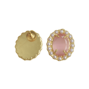 Clous en laiton avec pierres précieuses, vente en gros, clous faits à la main, semi-précieux, texture en laiton mat, hypoallergénique, port sûr, qualité supérieure, B2B - Product Image 4