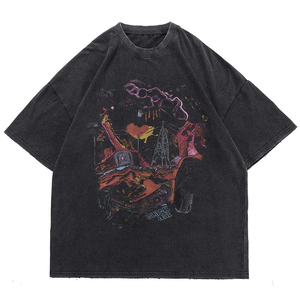 Camiseta Personalizada al por Mayor Unisex para Hombre y Mujer, Cuello Redondo, Diseño en Relieve, Transpirable, de Secado Rápido, 100% Algodón, Talla Grande, Blanca y Negra - Product Image 4