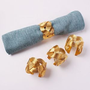 Decorative round shaped metal napkin ring for holiday dining <b>table</b> celebration or formal dinner event gatherings - Product Image 2