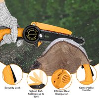 F.EAS Y.D Mini tronçonneuse sans fil Scies électriques Serrure de sécurité Petite tronçonneuse portable pour couper le bois Coupe des arbres