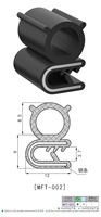 Bande d'étanchéité en caoutchouc EPDM MFT-002, noire, résistante aux intempéries, pour chambres d'essai, boîtiers industriels et armoires électriques