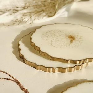 Modern Bohemian Style Resin <b>Drink</b> <b>Coaster</b> Artistic Touch Handmade Eco-Friendly High End Quality for Home Accessories Wholesale - Product Image 1
