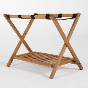 Minimalist <b>Wooden</b> Luggage Rack With Compact Design Ideal For Urban Apartments Guest Rooms And Stylish Modern Interiors - Product Image 6