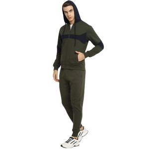 Vente en gros, couleur unie, vierge, Zip complet, vestes de gymnastique pour hommes, qualité ajustée, survêtement de Jogging, ensemble de sweats à capuche et sweat-shirts - Product Image 3