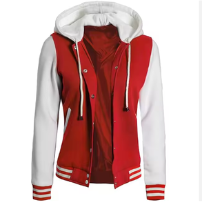 Chaquetas ligeras de alta calidad con capucha Lettermen para mujer Cómodo y patrón superior Tipo Sólido Hecho en - Product Image 4