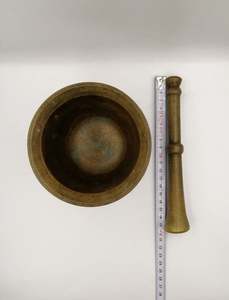 Nuevo diseño, mortero de latón, accesorios de cocina de Metal para el hogar, restaurante, molinillo de hierbas y especias, trituradora para sal, comida, medicina - Product Image 6