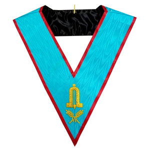 2025 Masonic Regalia Collar bordado de AASR Orator Insignia de cuero cosida - Product Image 4