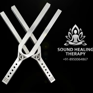Fourche de sonothérapie (CHAKRA) pour la guérison par le son (LOT DE 8) – Grandes fourches géantes - Product Image 1