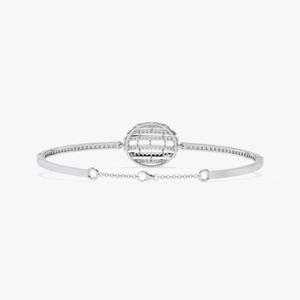 14K White Gold Baguette Cut Tennis <b>Bracelet</b> Elegant Jewelry for Special Occasions Moissanite <b>Bracelets</b> - Product Image 2