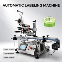 Machine d'étiquetage automatique horizontale de bureau pour bouteilles, boîtes en carton, cartes et sachets en plastique