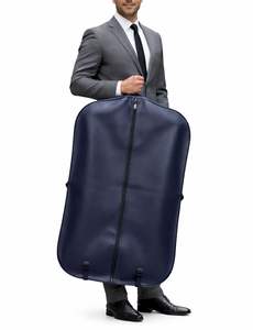 Étui à vêtements suspendu en cuir véritable de luxe pour costume et manteaux, anti-poussière, design de voyage - Product Image 6