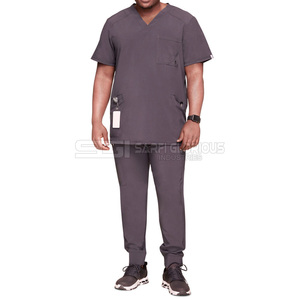 Uniforme de travail pour hommes de qualité supérieure, léger, abordable, ensembles d'uniformes de travail, col montant, manches courtes, uniforme de travail pour hommes - Product Image 6