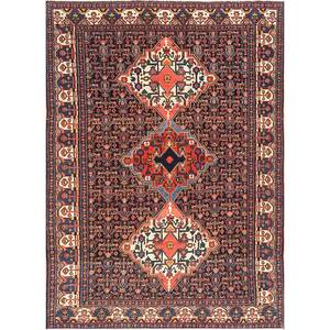 Tapis en laine noué à la main de style persan Aalam, rose et violet, taille 9x12, motif rectangulaire pour couloir, pour décorations de salon - Paem-192 - Product Image 1