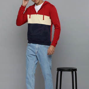 Pull à capuche de haute qualité pour hommes Logo personnalisé Conception Couleur unie Plus Size Demi-fermeture éclair 100% coton pour l'hiver - Product Image 4