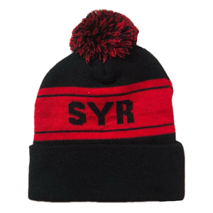 Best Embroidered Beanie Hat Black Red Cuffed Unisex Adult <b>Winter</b> <b>Cap</b> Casual Style 100% Acrylic Knitted Pom Pom Top - Product Image 1