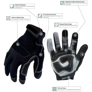 Gants de travail généraux Gants de mécanique en cuir durables et lavables en machine Performance Fit OEM ODM Disponible - Product Image 5