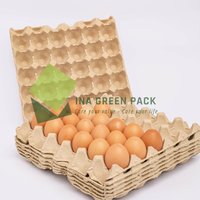 Meilleur prix pour le plateau de cartons d'oeufs utilisant comme livraison d'emballage pour la logistique 100% matériaux recyclés en vrac plateau d'oeufs bon marché 30 cellules