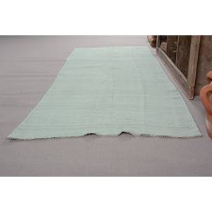 Tapis Turc Vintage Moderne Grand 3.5 X 9.4ft Vert Patchwork Design Laine Matériau Latex Support Rectangle pour Couloir Chambre Décor - Product Image 3