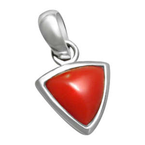 ARIHANT GEMS JEWELS Zertifizierter 6,50 Ratti Natürlicher Silberanhänger Astrologisches Moonga (Koralle) mit Einzigartigem <span class=keywords><strong>Munga</strong></span>-Zahlenmuster - Product Image 1