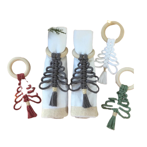 Fantastique couleur et Design macramé tissu anneau utilisation dans les hôtels Restaurant salle à manger la plus exigeante pour décor de table meilleure finition - Product Image 1