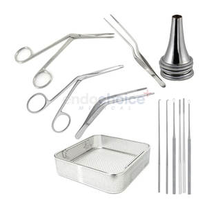 Juego de instrumentos ENT básicos confiables para procedimientos ENT Instrumentos de diagnóstico completos para médicos Material de acero inoxidable - Product Image 2