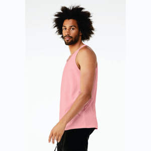 ด้าน Seamed ขายปลีกพอดี100% Airlume หวีและแหวนปั่นฝ้าย32เดี่ยว4.2ออนซ์สีชมพู Unisex ถังเจอร์ซีย์ - Product Image 2