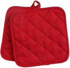 Mitaines de four en coton respirant imprimées sur mesure, porte-casserole de couleur unie personnalisé, tissu résistant à la chaleur - Product Image 1